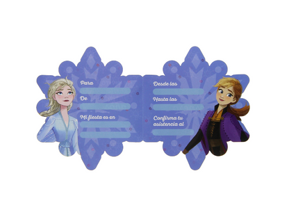 Tarjeta Invitación Frozen X 6