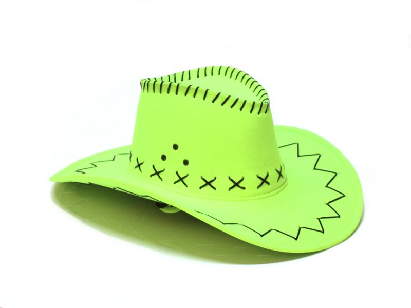 Gorro Cowboy Fluor Verde - Airy - Carnaval Online