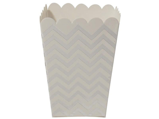 Cajita Popcorn Chevron X 12 Plateado - Airy - Carnaval Online
