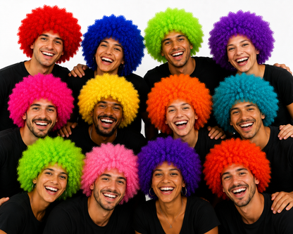 PACK 12 PELUCAS AFRO COLORES SURTIDOS