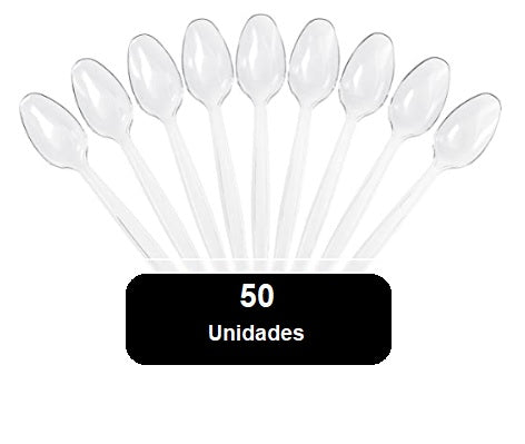 Cucharas Transparente 50 unidades
