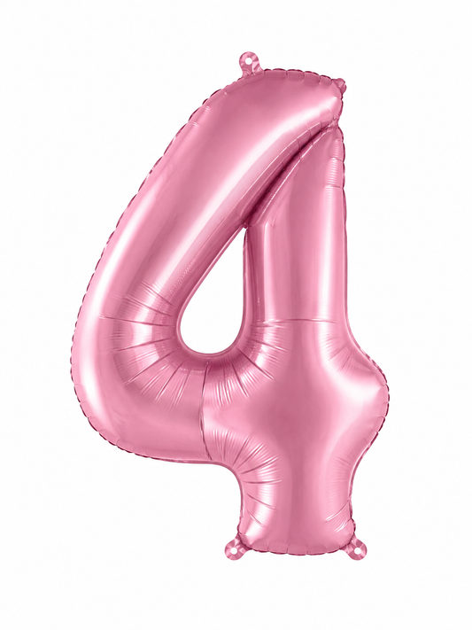 NUMERO DE GLOBO 4 ROSADO 32"