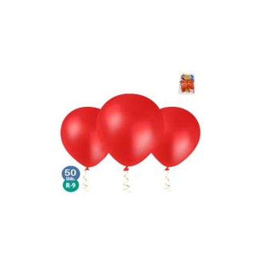 Globo 9 Pulgadas Standard Rojo X 50 | Don Cotillon