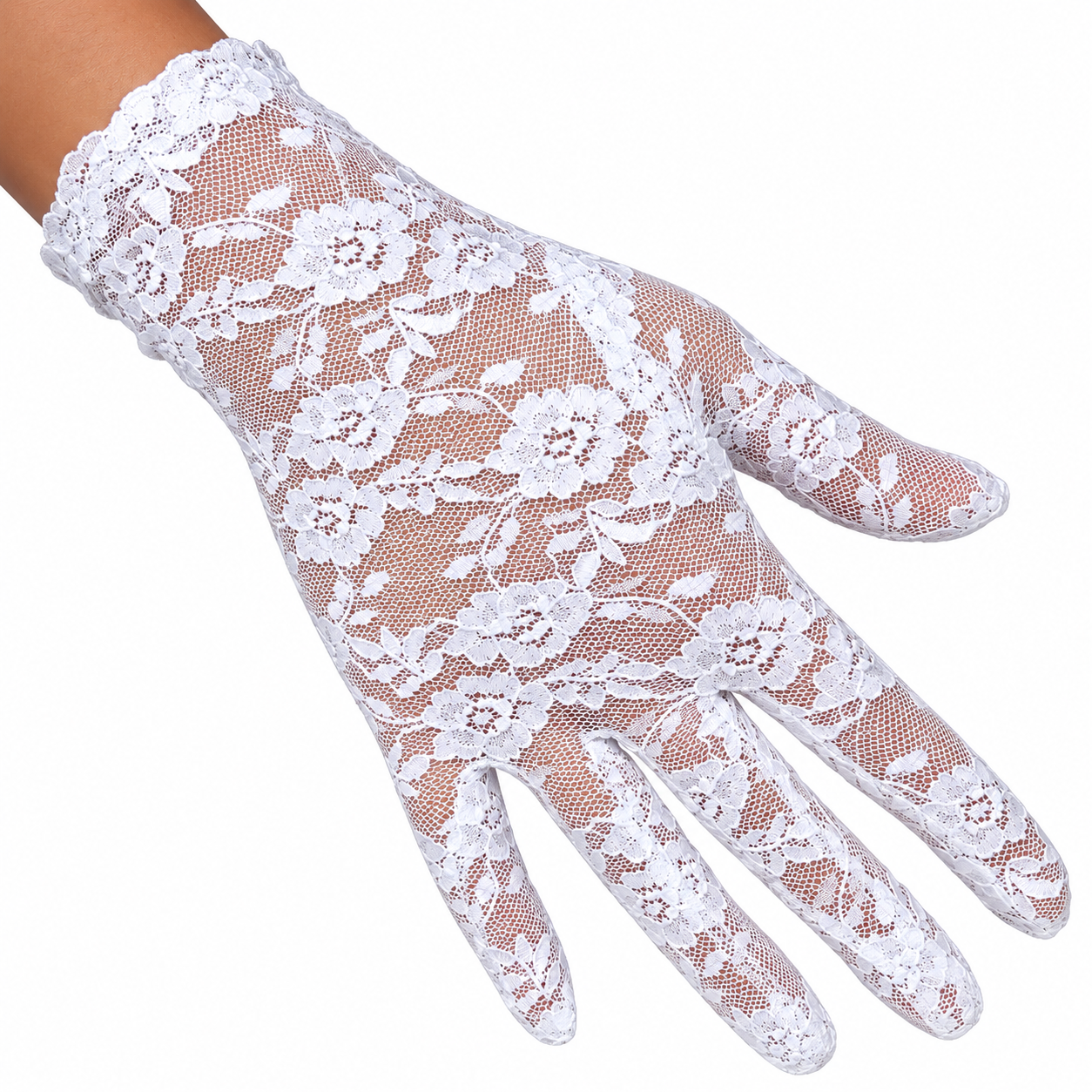 GUANTES DE ENCAJE CORTO