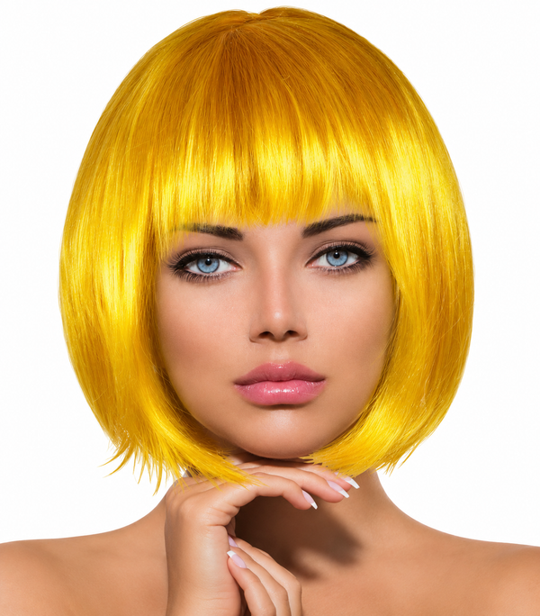 Peluca corta rubia
