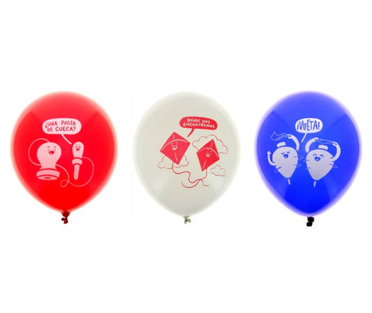Globos Dieciocheros Para Fiestas Patrias Ingesman 30cm x 9 Unidades