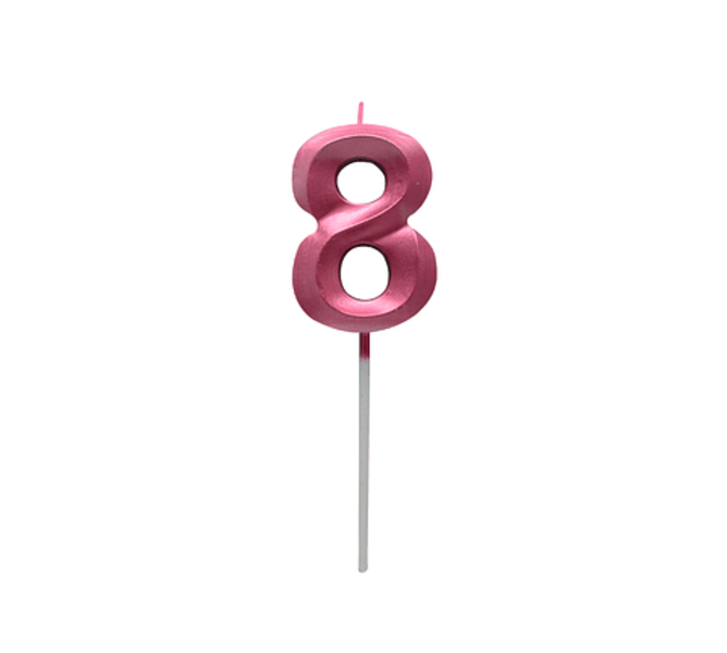 Velas Fucsia Metalizadas