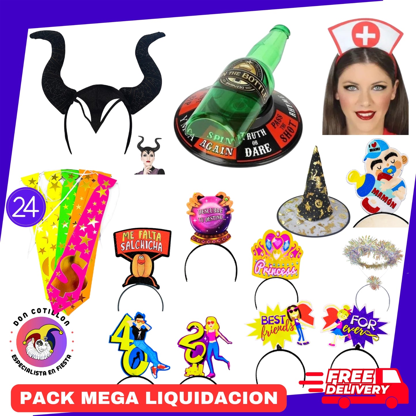 MEGA LIQUIDACION PACK 280 PRODUCTOS COTILLON