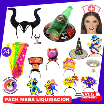 MEGA LIQUIDACION PACK 280 PRODUCTOS COTILLON