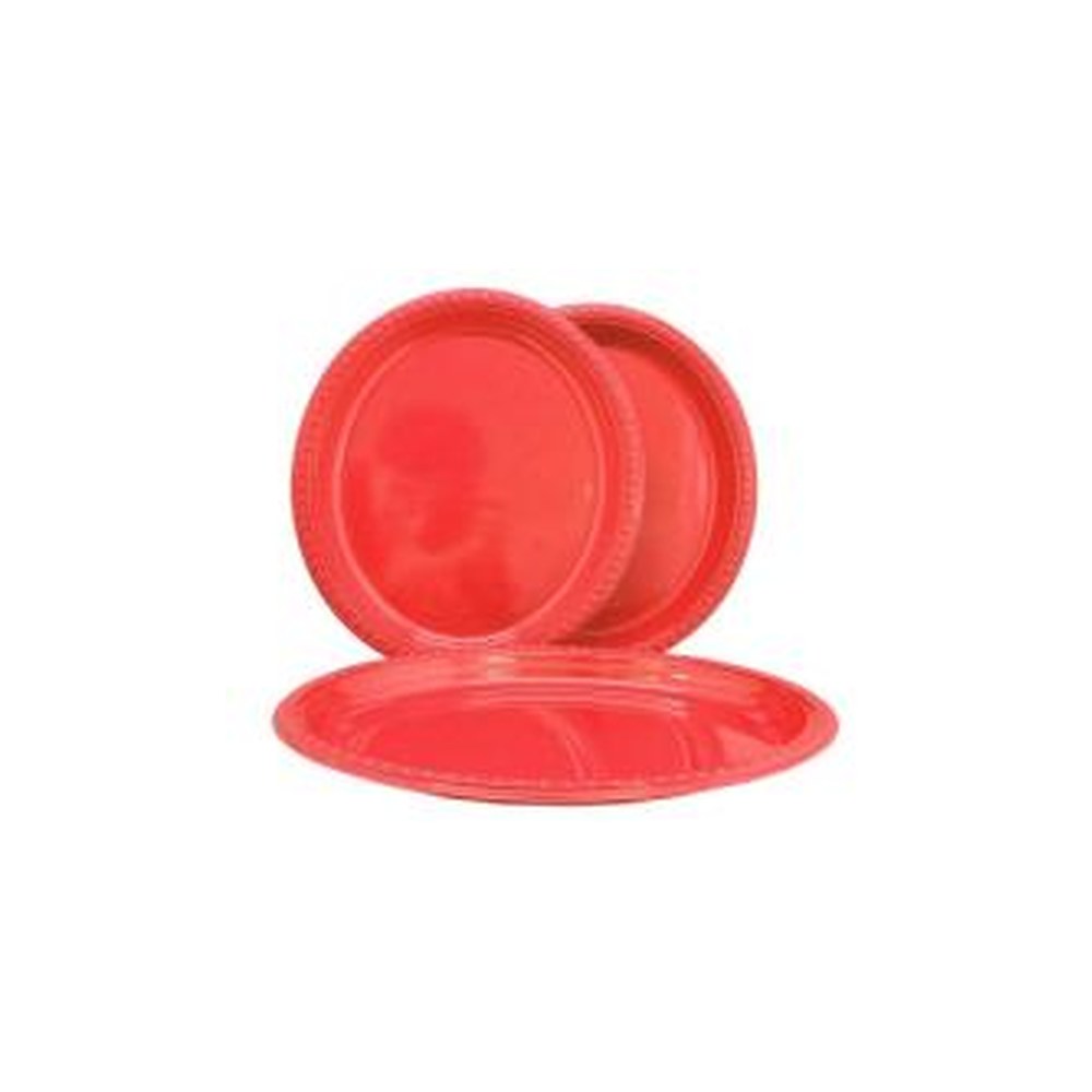 Plato Oval Rojo X 5 | Don Cotillon
