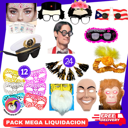 MEGA LIQUIDACION PACK 280 PRODUCTOS COTILLON