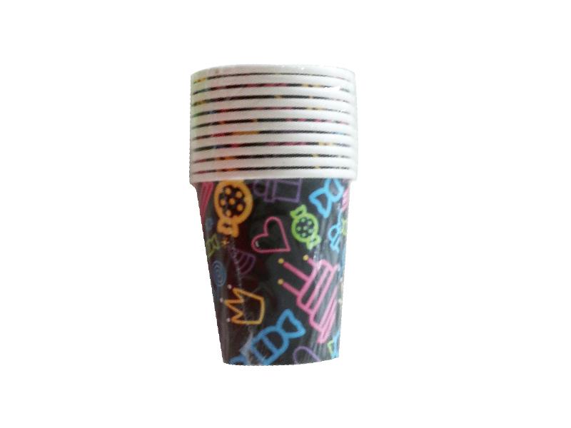 Vaso Cumple Neon X 10