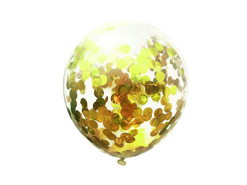 Globo 12 Confetti Dorado X12 Uni