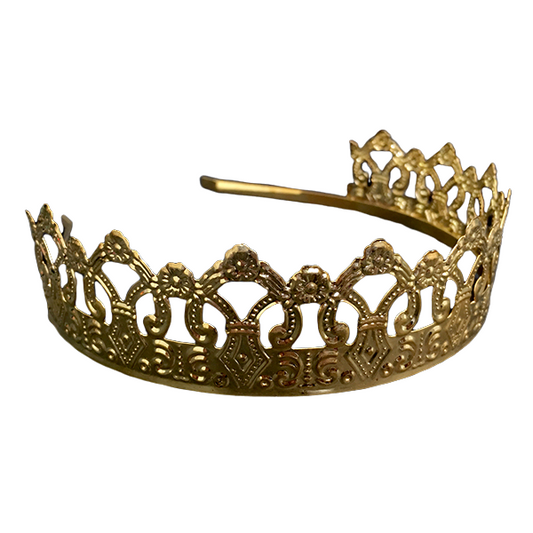 Corona De Reina Metálica Dorada X 1Und