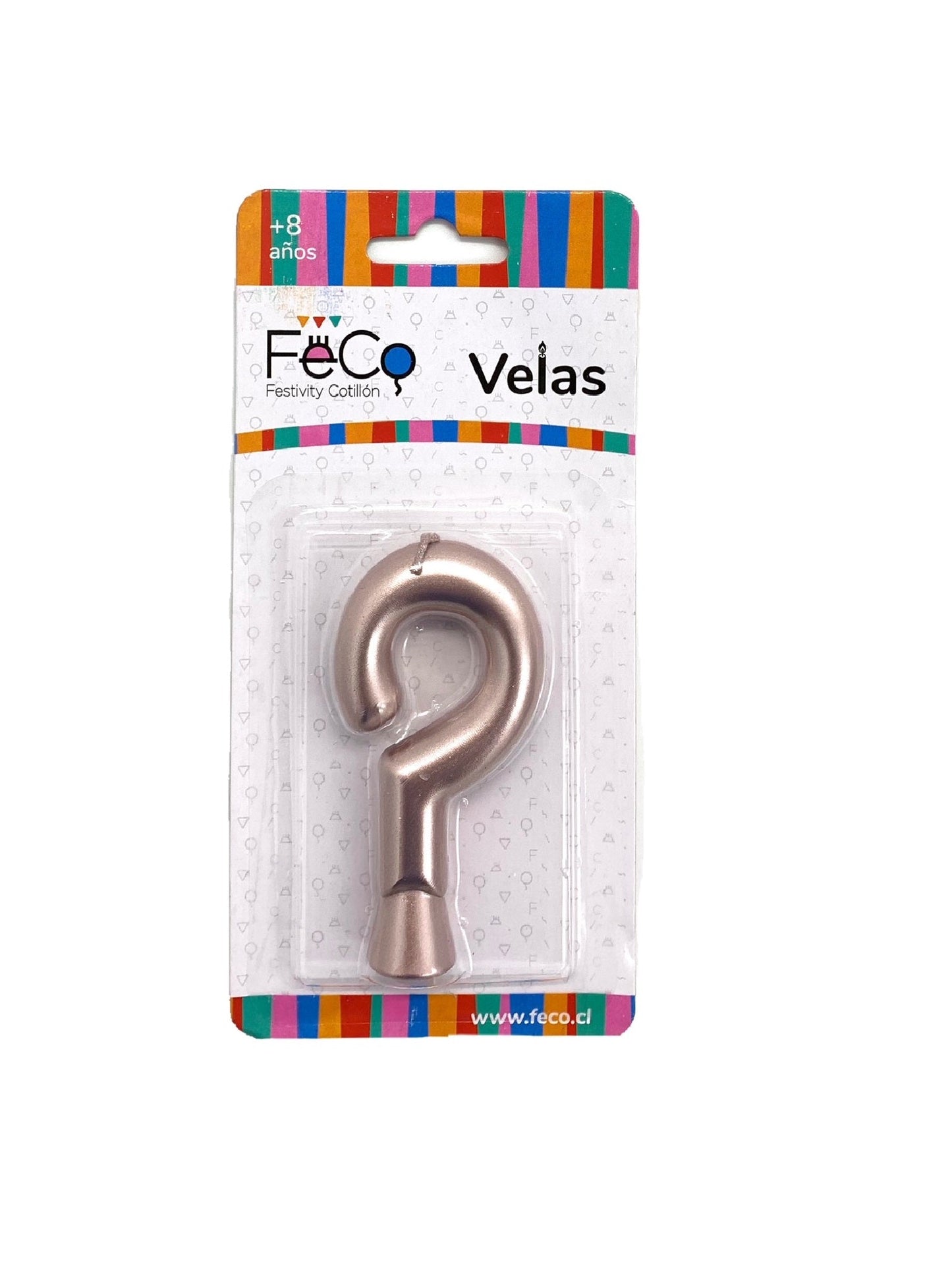 Vela De Signo De Interrogación Rose Gold X 1Und
