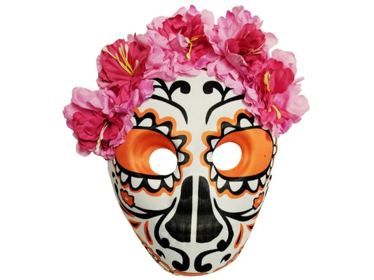 MASCARA CALAVERA FLORES