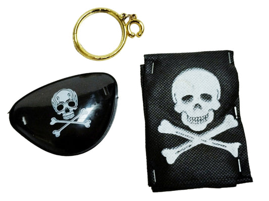 SET PIRATA PARCHE BANDANA ARO