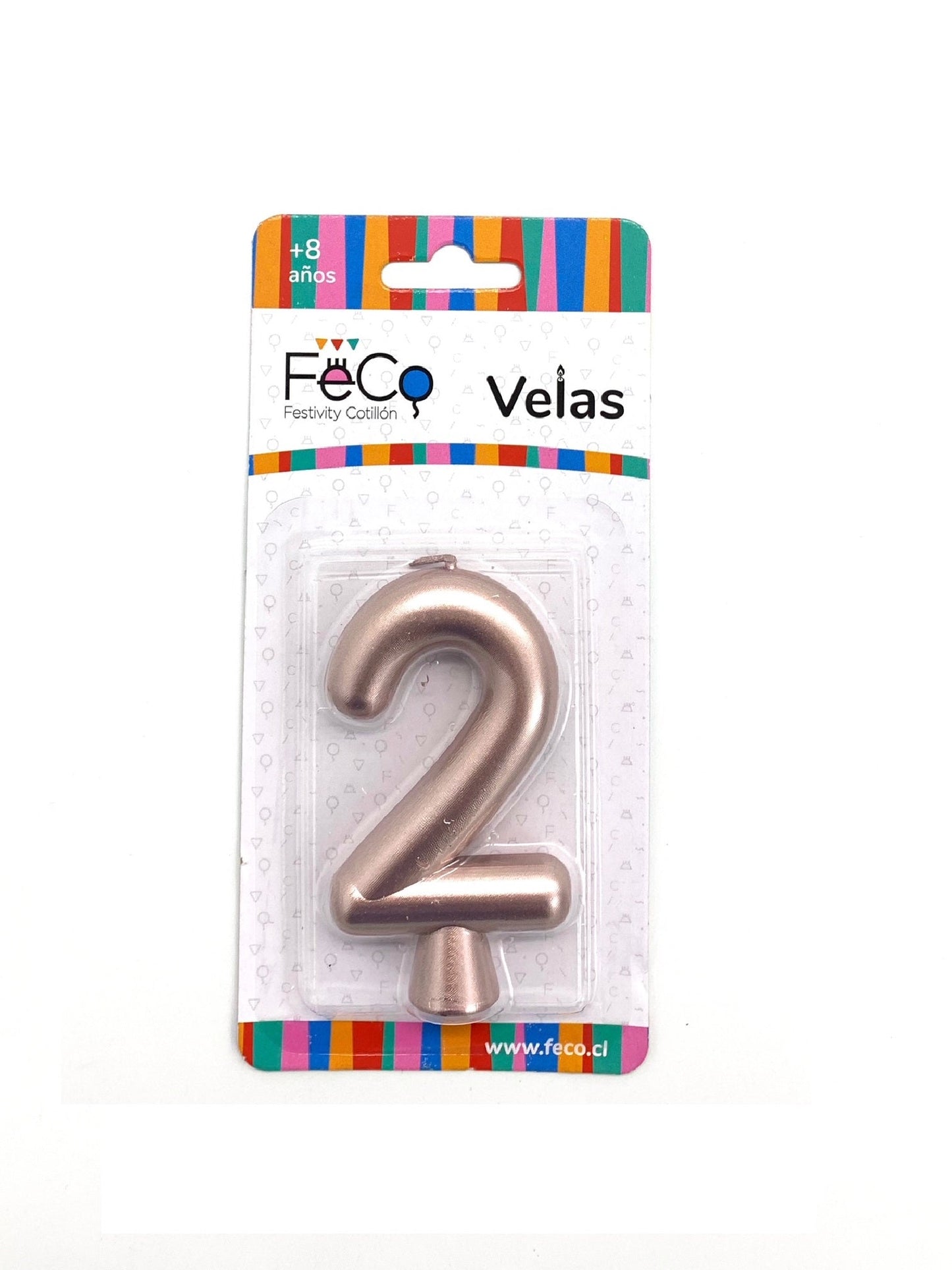 Vela De Números Rose Gold