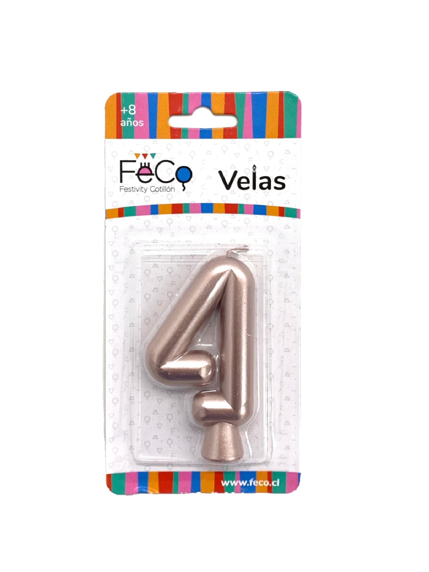 Vela De Números Rose Gold