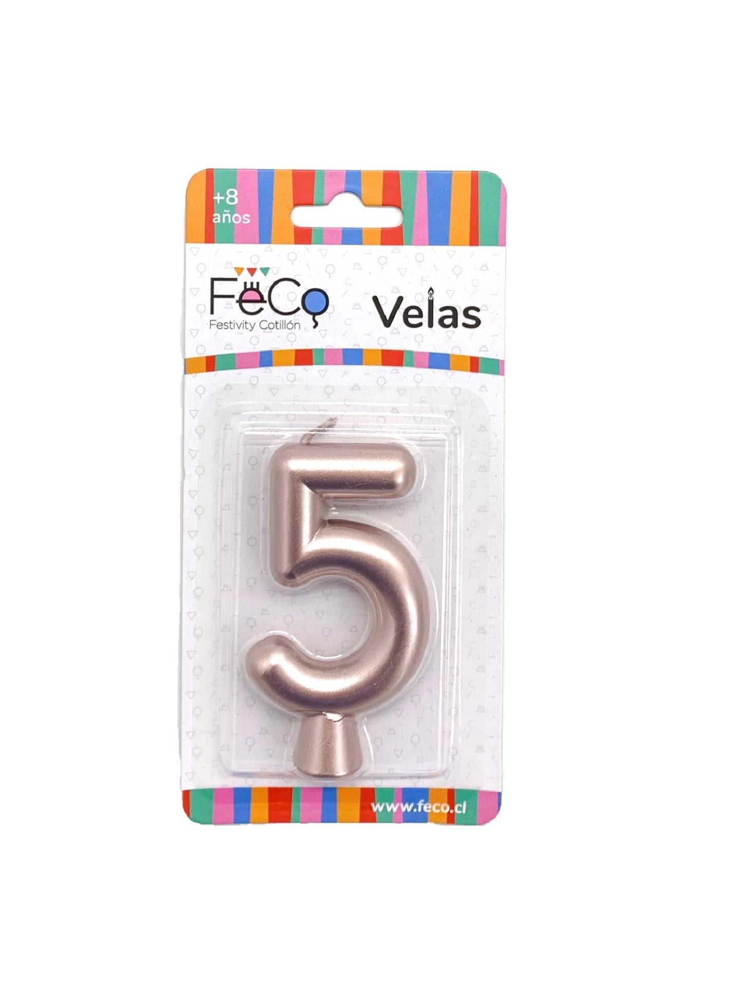Vela De Números Rose Gold