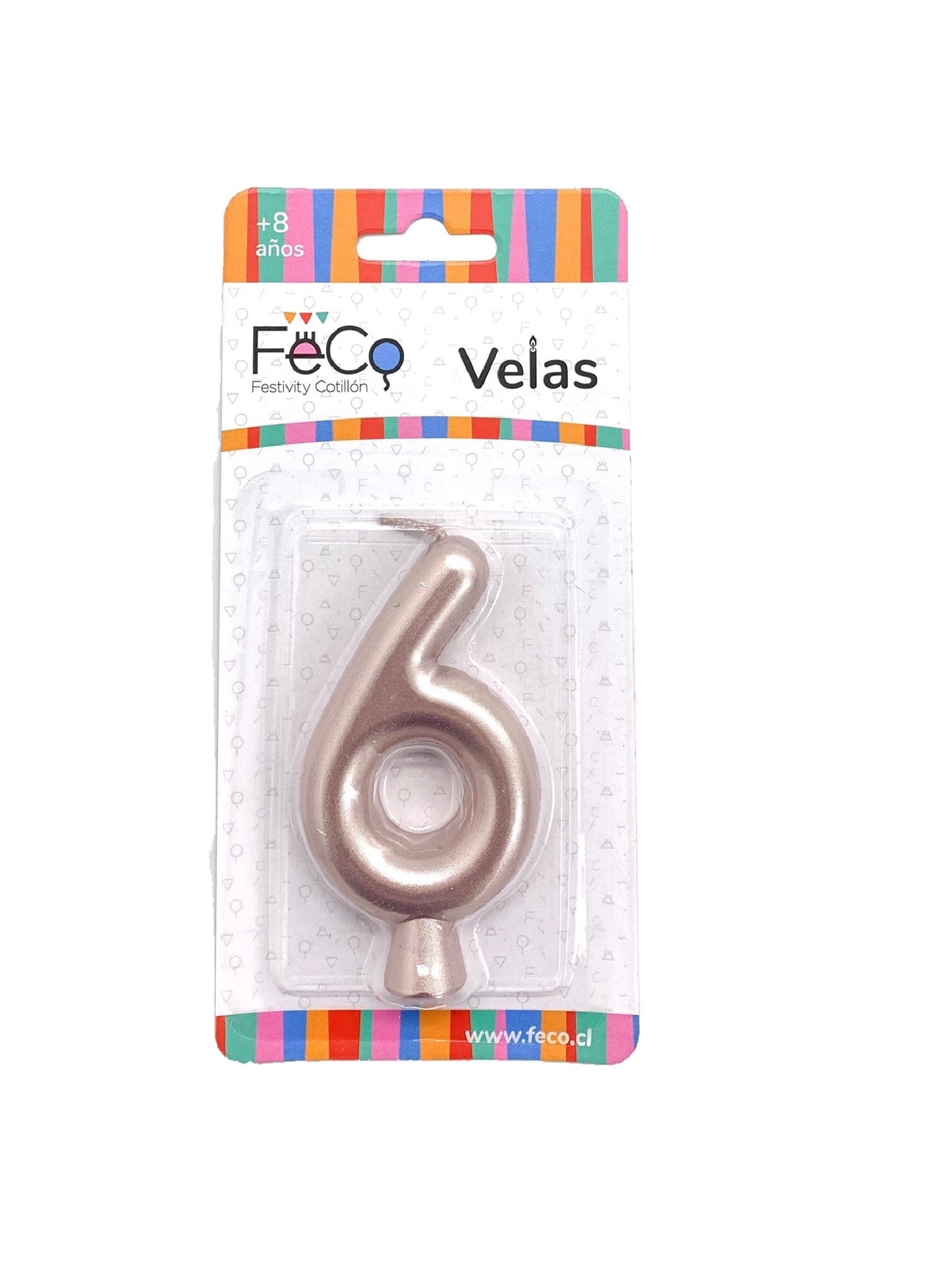 Vela De Números Rose Gold