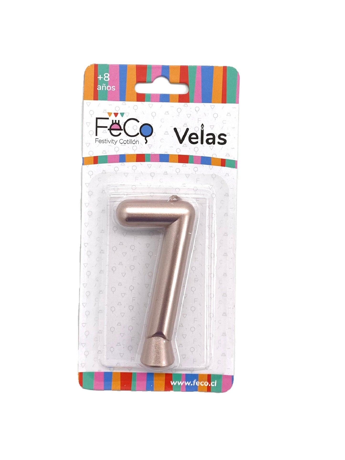 Vela De Números Rose Gold