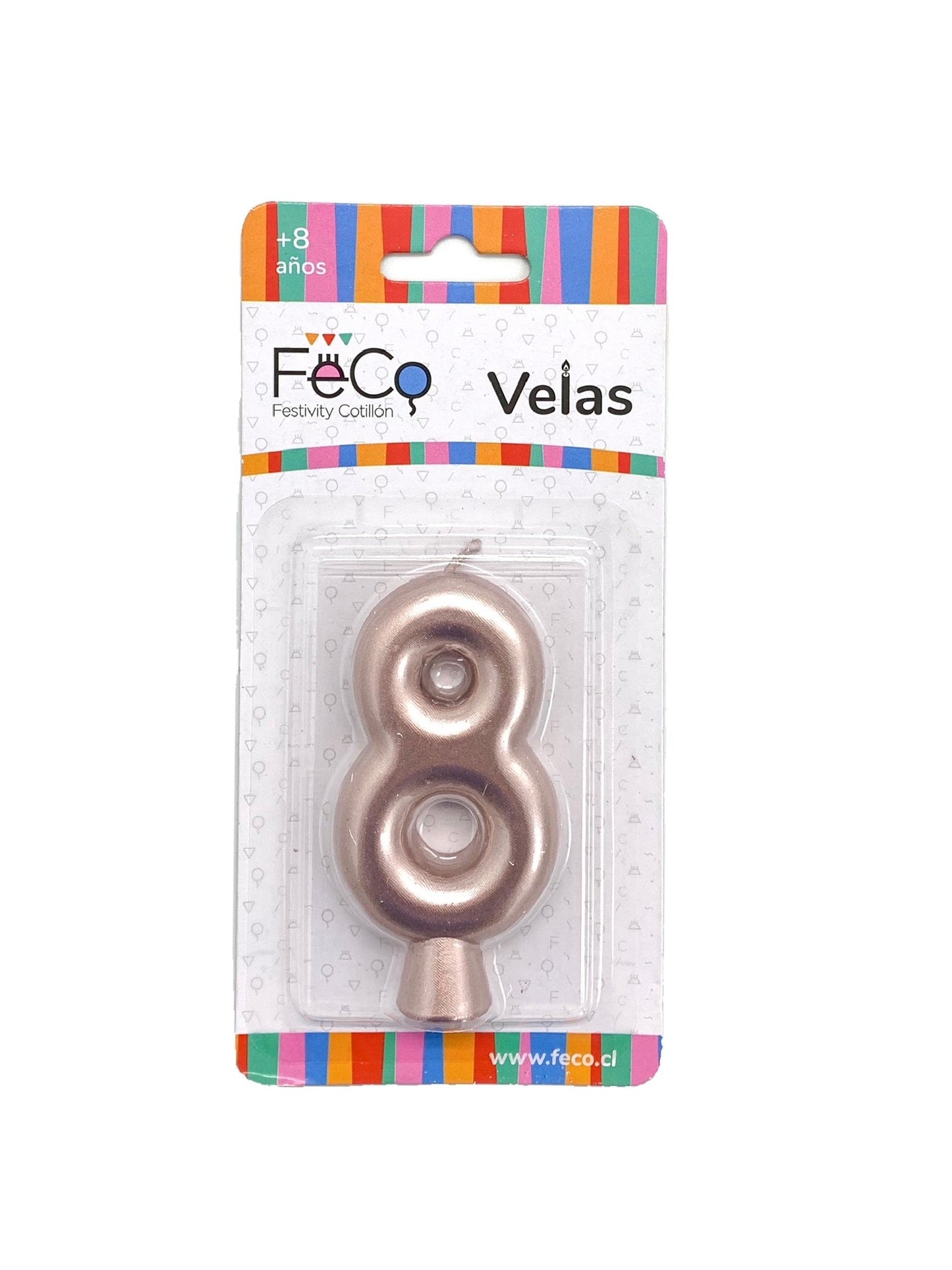 Vela De Números Rose Gold
