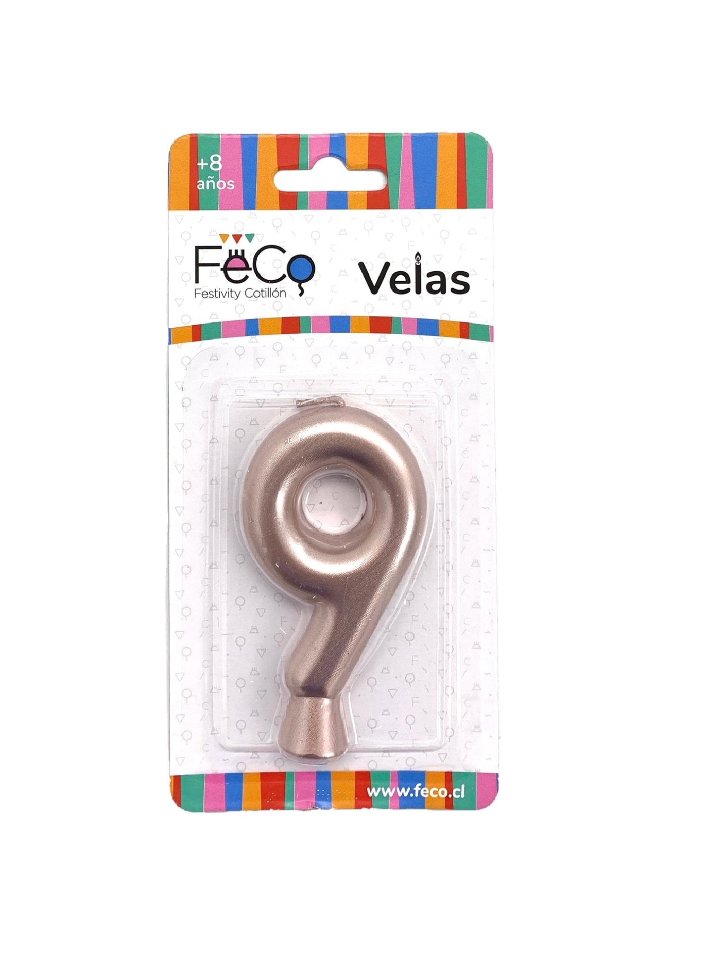 Vela De Números Rose Gold