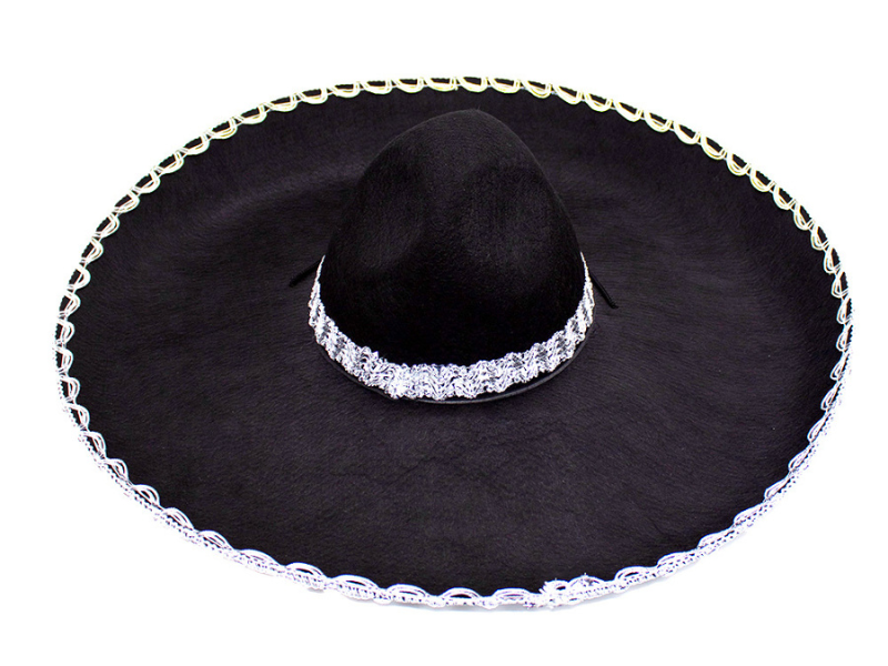Sombrero Mexicano Negro - Gorros y Sombreros