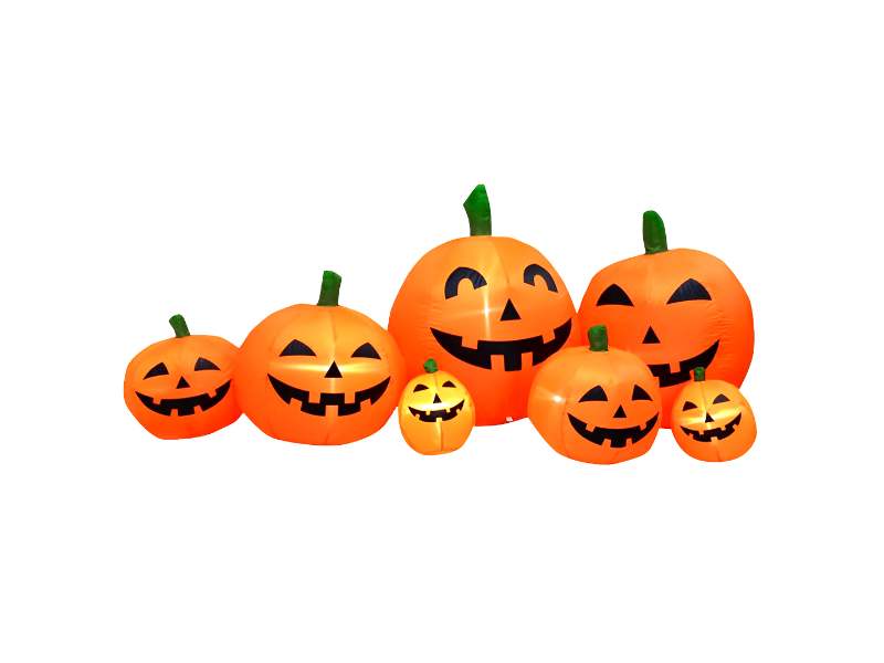 Deco,Inflable Halloween Familia Cabalaza Led 210Cm