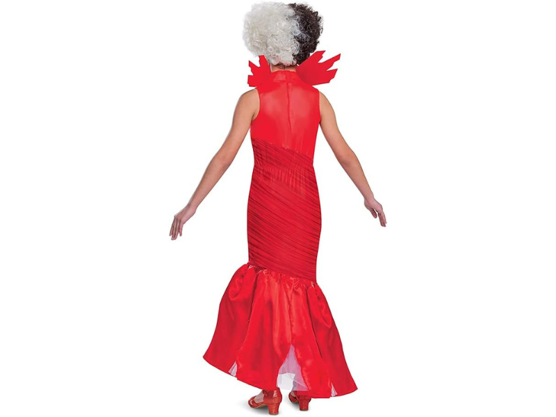 Disfraz Cruella Vestido Rojo Niña - Don Cotillón