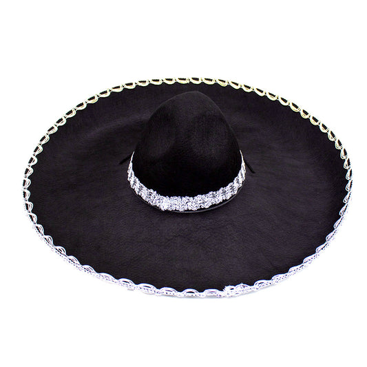 Sombrero mexicano negro grande
