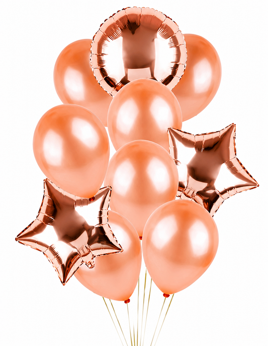 GLOBO MYLAR/LATEX X10 ROSA