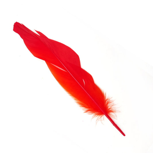 Pluma 17 cm roja, paquete de 12 unidades