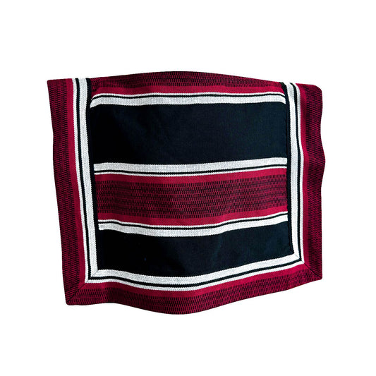 Manta de huaso 53x85 cm negro con rojo