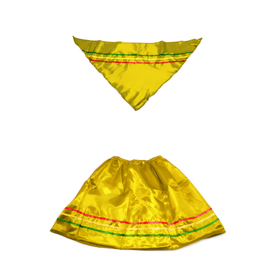 Traje nortino mujer amarillo 9-10 anos