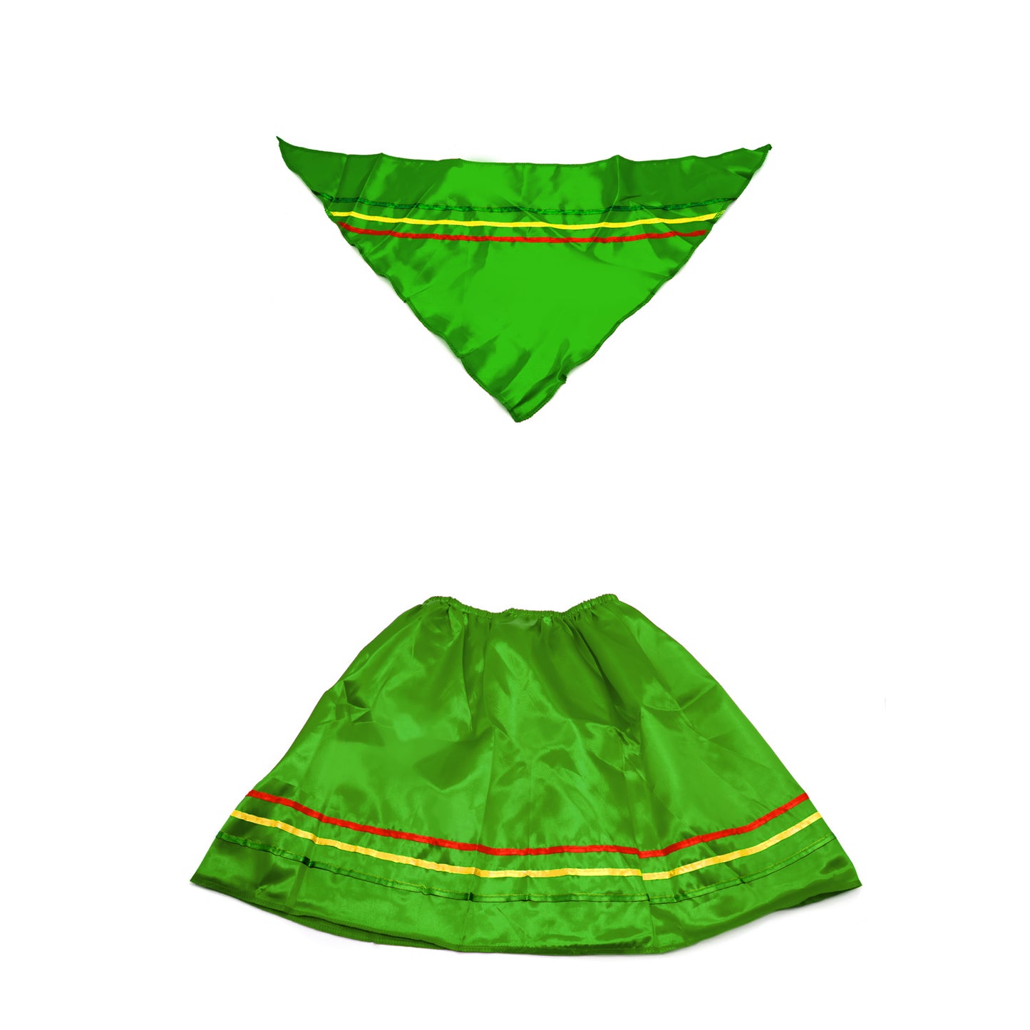 Traje nortino mujer verde 5-6 anos