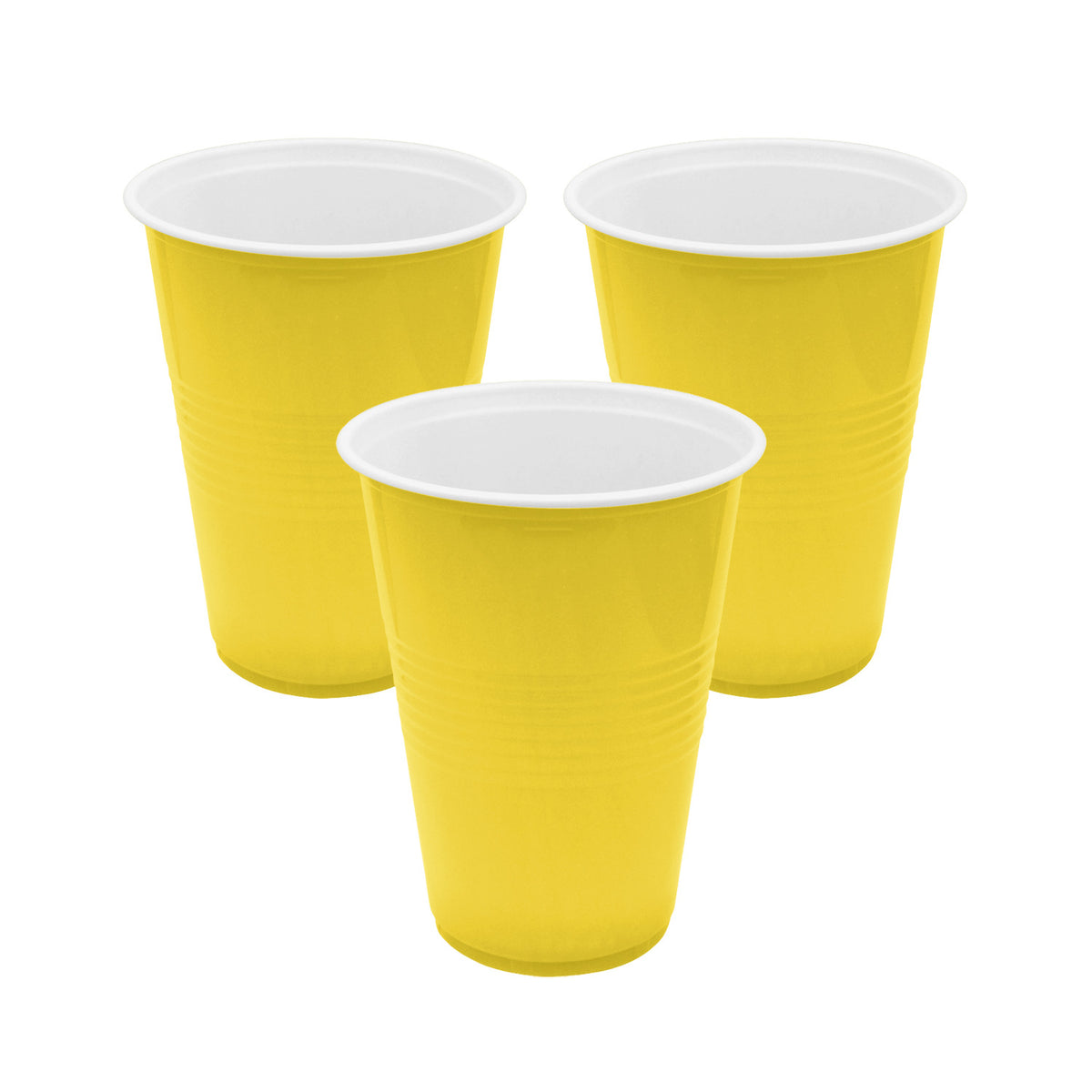 Vaso amarillo 450 ml, paquete de 10 unidades