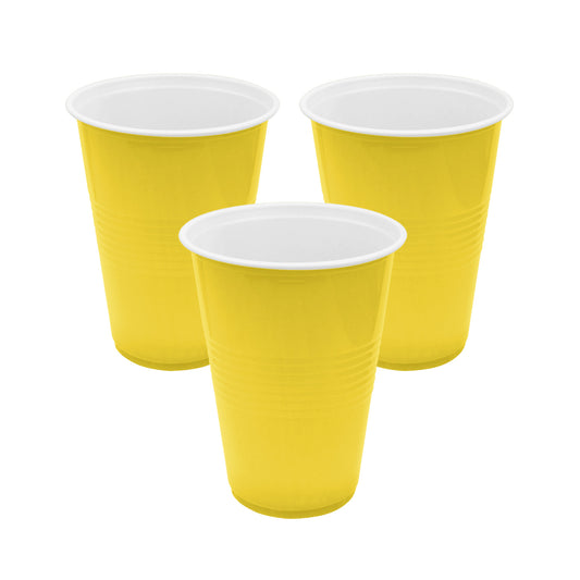 Vaso amarillo 450 ml, paquete de 10 unidades