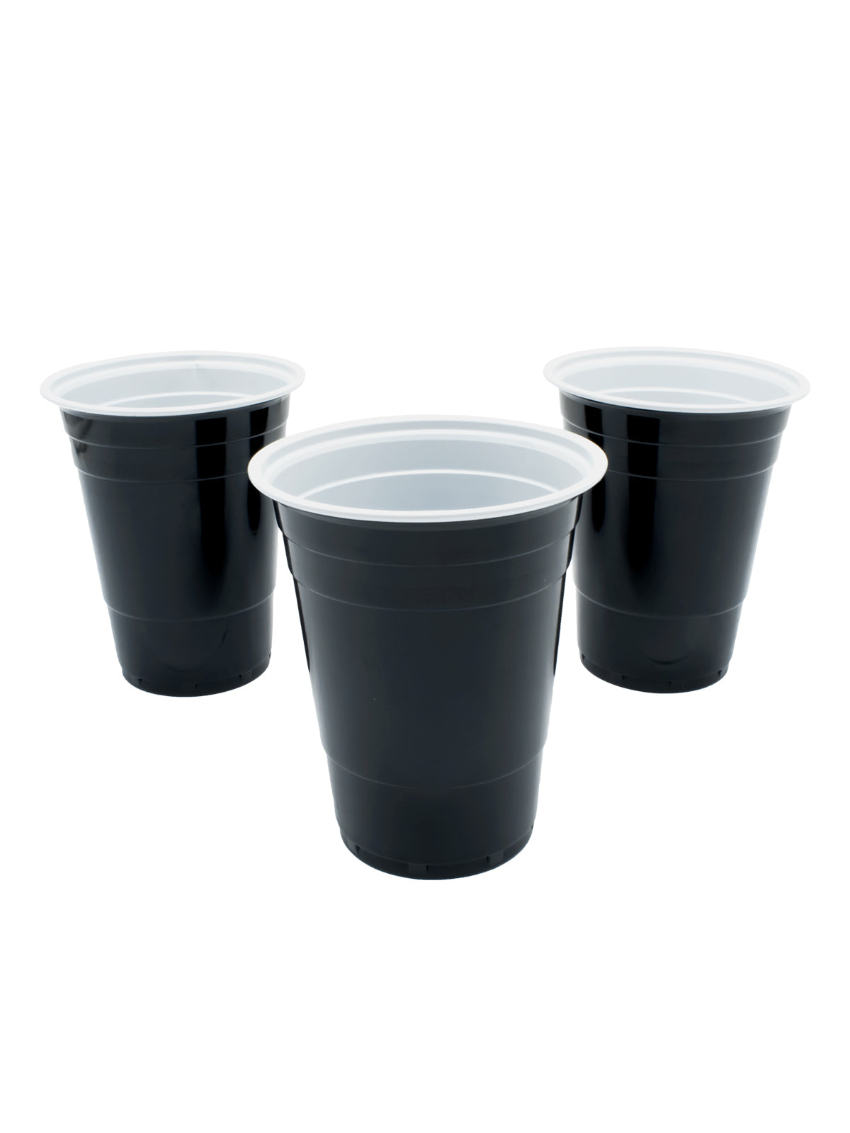 Vaso negro 500 ml, paquete de 25 unidades