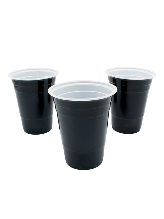 Vaso negro 500 ml, paquete de 25 unidades