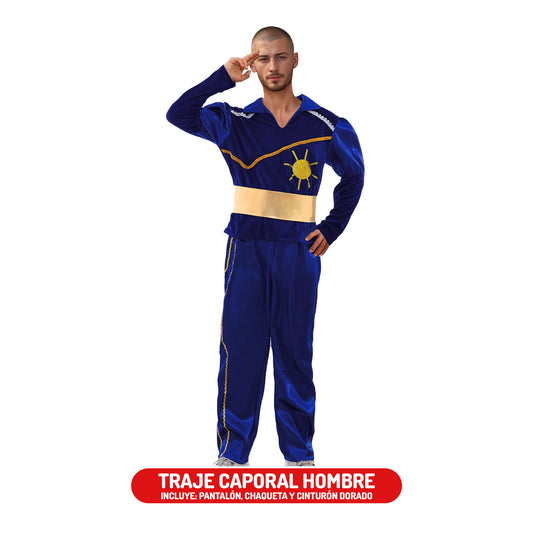 Traje de caporal hombre azul talla S