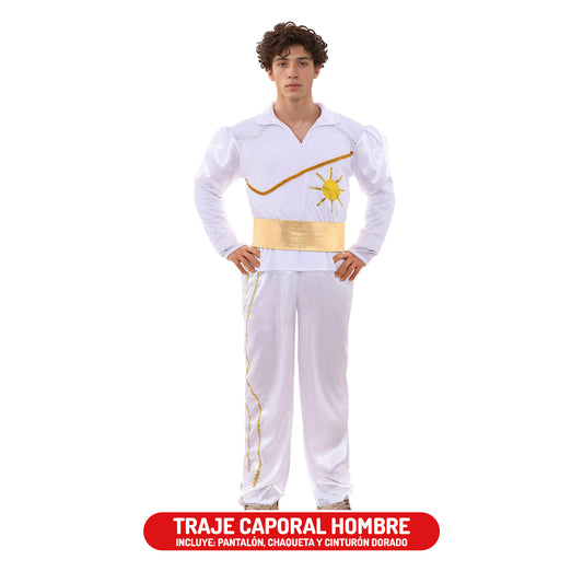 Traje de caporal hombre blanco talla M