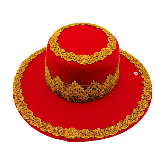 Gorro de caporal hombre adulto rojo