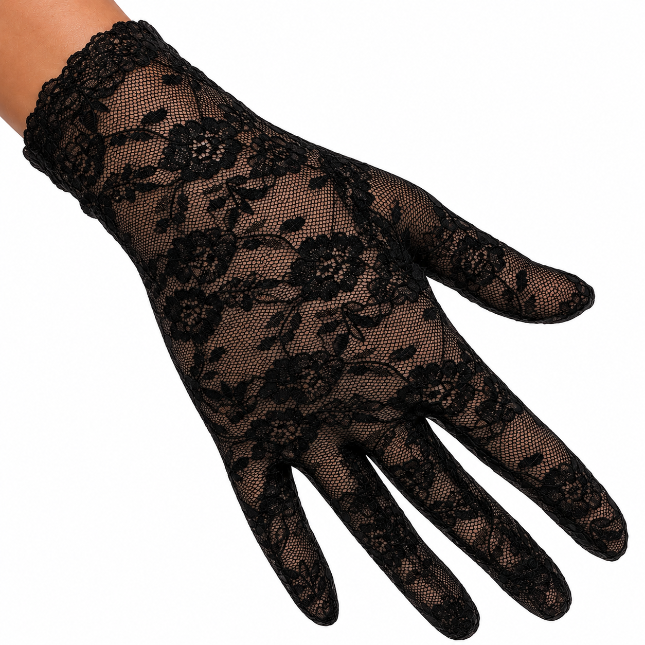 GUANTES DE ENCAJE CORTO