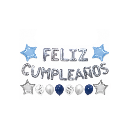 SET GLOBO MYLAR 25PZAS. F.C. PLATA