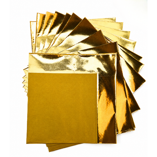 Servilleta Borde Metal DORADO X12