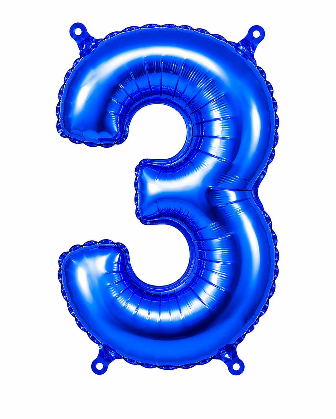 GLOBO DE NUMERO 3 AZUL 32"