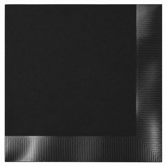 Servilleta Borde Metal NEGRO X12