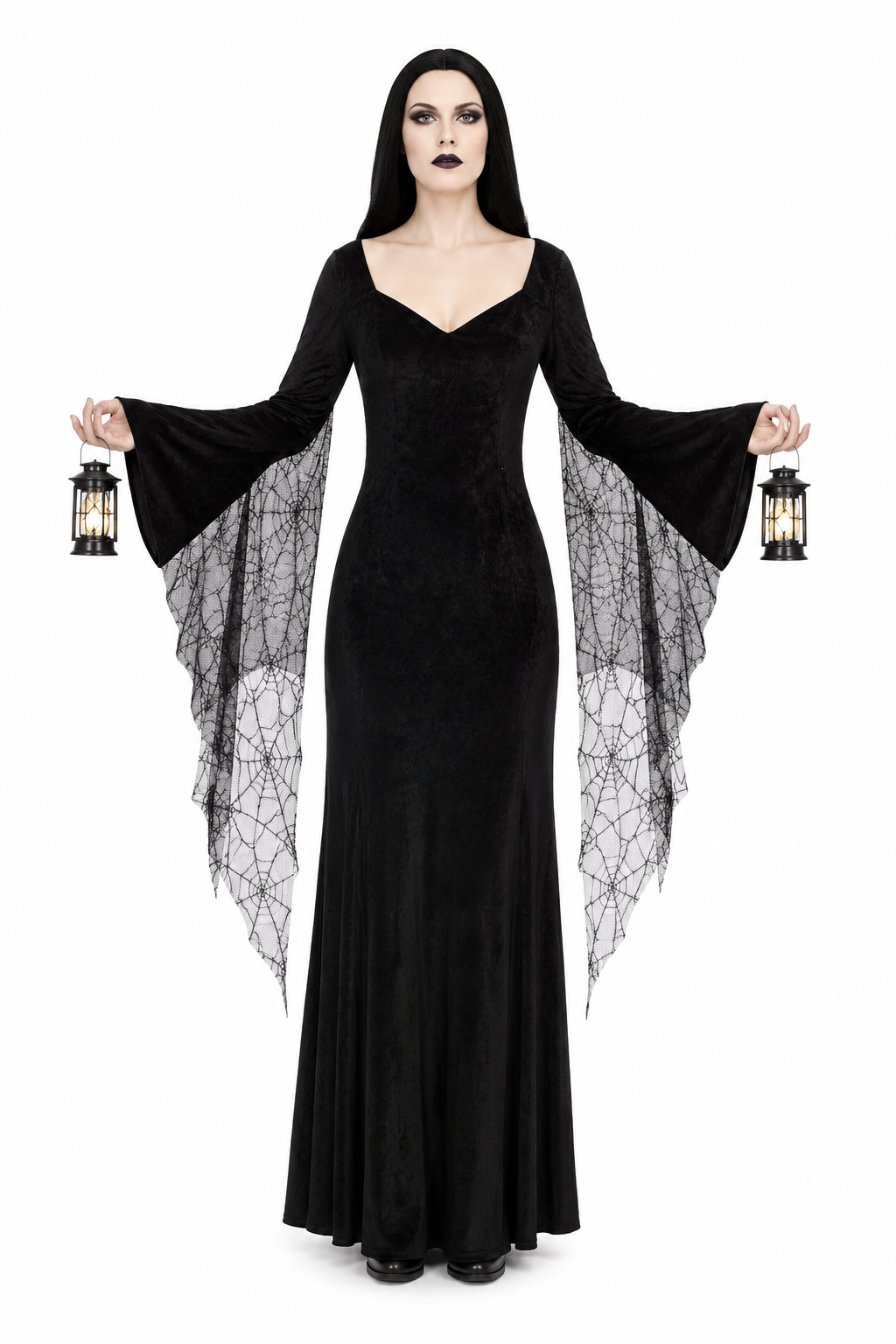 DISFRAZ MORTICIA ADAMS